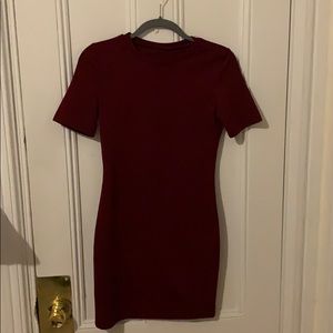 Maroon body con dress